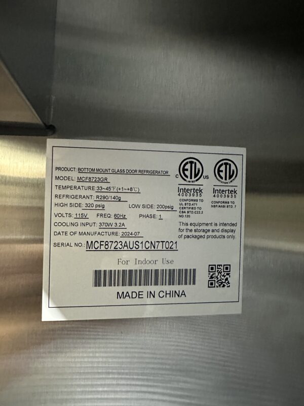 Used 2-Door Merchandise Cooler, Atosa $2900 - Image 3