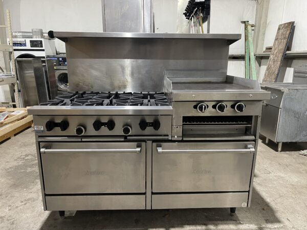 Used Sunfire 6 burner range with griddle and broiler - Image 3