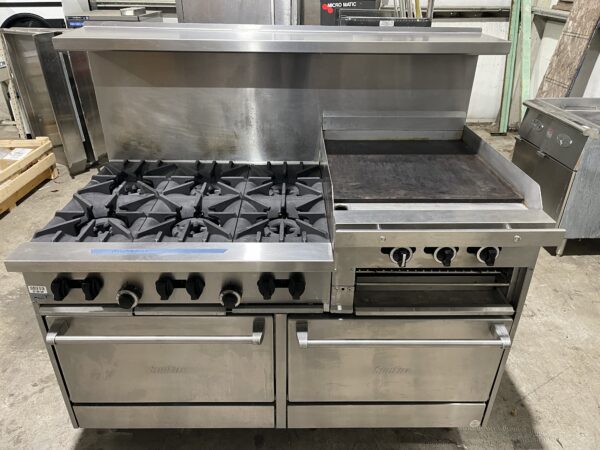 Used Sunfire 6 burner range with griddle and broiler - Image 4