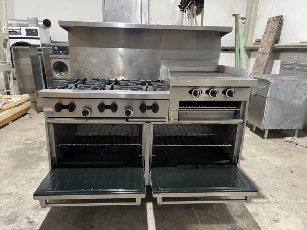 Used Sunfire 6 burner range with griddle and broiler - Image 5